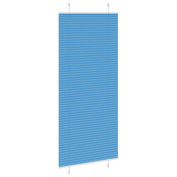 vidaXL Plissee Blau 95x200 cm Stoffbreite 94,4 cm Polyester