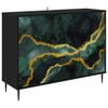 vidaXL Sideboard WIJHE Schwarz Eichen-Optik 102 x 33 x 76 cm