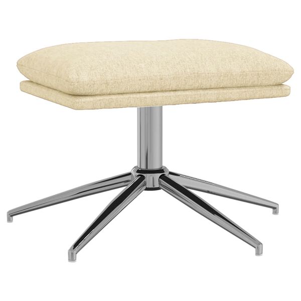vidaXL Fu&szlig;hocker Creme 60x60x35 cm Stoff