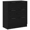 vidaXL Sideboard 3 pcs Schwarz Eichen-Optik Holzwerkstoff