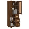 vidaXL Highboard Braun Eichen-Optik 69,5x34x180 cm Holzwerkstoff