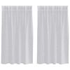 vidaXL Voile-Vorhang 2 Stk. Hellgrau 140 x 140 cm Polyester