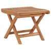 vidaXL Klappbarer Fu&szlig;hocker 46,5&times;49&times;41,5 cm Massivholz Teak
