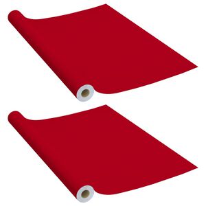 vidaXL M&ouml;belfolien Selbstklebend 2 Stk. Rot 500x90 cm PVC