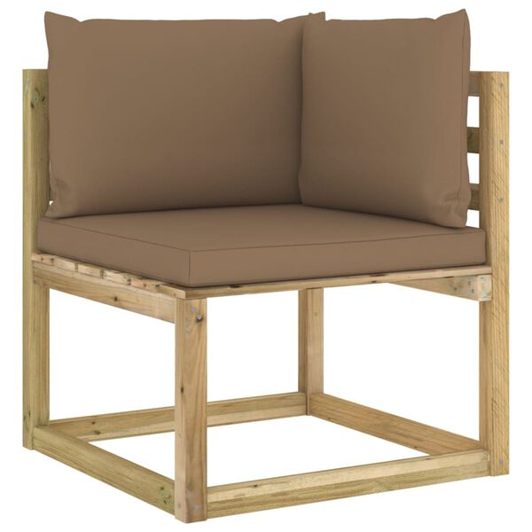 vidaXL 7-tlg. Garten-Lounge-Set mit Kissen Impr&auml;gniertes Kiefernholz