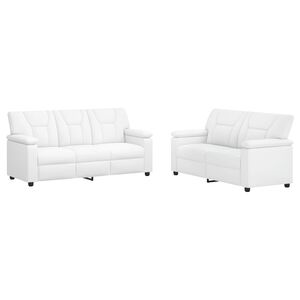vidaXL Sofa-Set 2 pcs Wei&szlig; Kunstleder