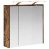 vidaXL Badezimmerspiegelschrank Ger&auml;ucherte Eiche 63,5 x 16 x 62,5 cm