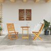 vidaXL Klapp Bistro Set 3 pcs Braun Akazie Massivholz