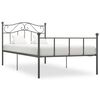 vidaXL Bettgestell Grau Metall 100 &times; 200 cm