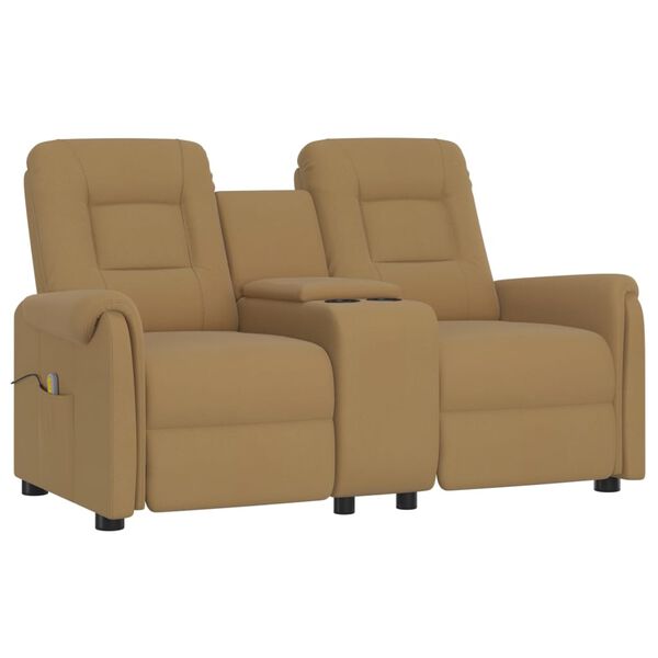 vidaXL Relaxsofa 2-Sitzer mit Getr&auml;nkehalter Taupe