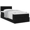 vidaXL Ottoman-Bett mit Matratze Schwarz 100x200 cm Samt