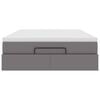 vidaXL Ottoman-Bett mit Matratze Grau 140x190 cm Kunstleder