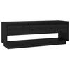 vidaXL TV-Schrank Schwarz 110,5x34x40 cm Massivholz Kiefer