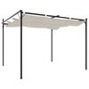 vidaXL Pergola mit Schiebedach Creme 295x292x230 cm