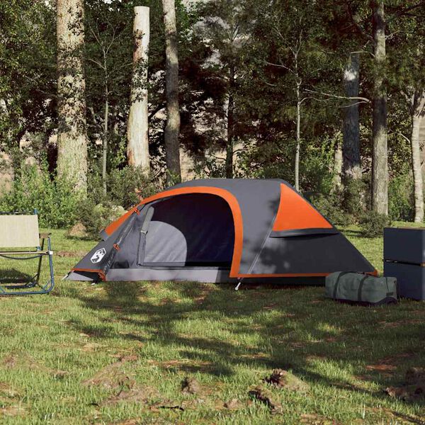 vidaXL Kuppel-Campingzelt 1 Person Orange Wasserdicht