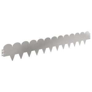 vidaXL Raseneinfassung 30 stk. 103 x 15 cm Stahl Silber