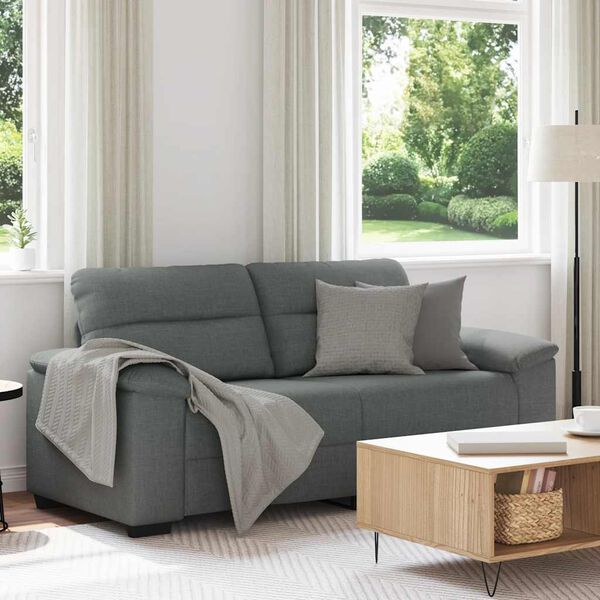 vidaXL 2-Sitzer-Sofa Dunkelgrau 140 cm Stoff