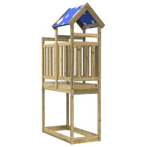 vidaXL Spielturm Braun Massives impr&auml;gniertes Holz