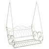 vidaXL Schaukelbank Stahl 109 x 75 x 59 cm Antik Wei&szlig;