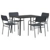 vidaXL Essgruppe 5 stk. Anthrazit 110 x 80 x 72 cm Stahl