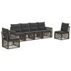 vidaXL Gartensofa-set 6 stk. Grau und Dunkelgrau Poly-Rattan