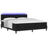 vidaXL Boxspringbett mit Matratze mit LED Schwarz 180 x 200 cm Stoff