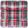 vidaXL Palettenkissen Rot Karomuster 60x60x12 cm Stoff