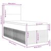 vidaXL Boxspringbett mit Matratze Schwarz 90x190 cm Stoff