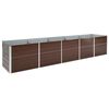 vidaXL Garten-Hochbeet Verzinkter Stahl 400x80x45 cm Braun