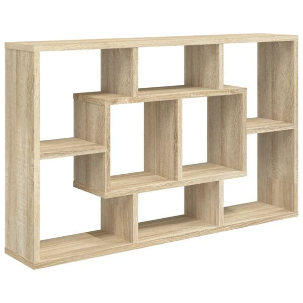 vidaXL Wandregal Sonoma-Eiche 85x16x52,5 cm Holzwerkstoff