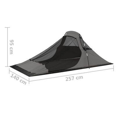 vidaXL Campingzelt 317x240x100 cm Orange und Grau