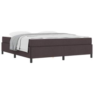 vidaXL Boxspringbett Dunkelbraun 180 x 200 cm Stoff
