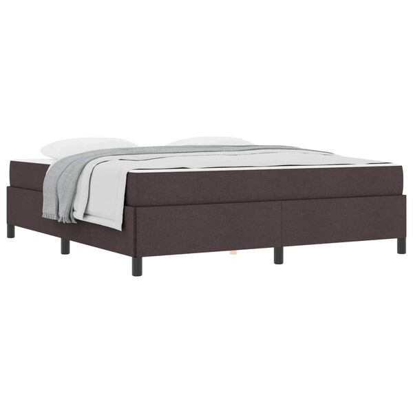 vidaXL Boxspringbett Dunkelbraun 180 x 200 cm Stoff