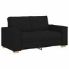 vidaXL Sofa 3 pcs Schwarz 220 x 80 x 84 cm Leinenmischgewebe