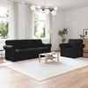 vidaXL Sofa 2 pcs Schwarz 215 x 82 x 80 cm Stoff