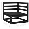 vidaXL 11-tlg. Garten-Lounge-Set Schwarz Massivholz Kiefer