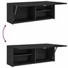 vidaXL Bad-Wandschrank Schwarz 80x25x30 cm Holzwerkstoff