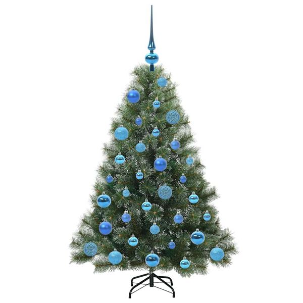 vidaXL Künstlicher Weihnachtsbaum mit 150 LEDs Grün 120 cm PE und PVC