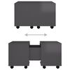vidaXL Couchtisch Hochglanz-Grau 60x60x38 cm Holzwerkstoff