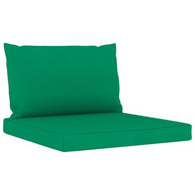 vidaXL Garten-Palettensofa 3-Sitzer mit Kissen in Grün Kiefernholz