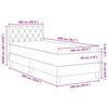 vidaXL Boxspringbett mit Matratze Dunkelblau 100 x 200 cm Samt