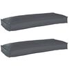 vidaXL Palettenkissenset 2 stk. Oxford-Stoff Anthrazit 100 x 40 x 8 cm