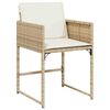 vidaXL Garten Essgruppe 5 pcs Beige Poly-Rattan
