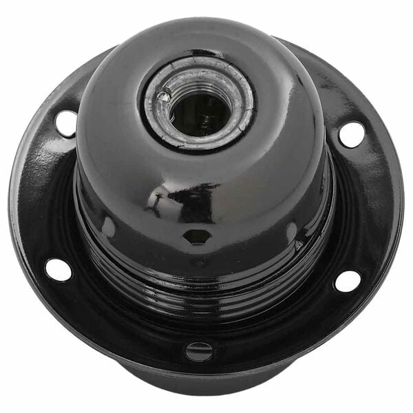 vidaXL Lampenfassungen 2 Stk. Gl&auml;nzend Schwarz E27