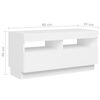 vidaXL TV-Schrank mit LED-Leuchten Weiß 260x35x40cm