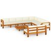 vidaXL 10-tlg. Garten-Lounge-Set mit Kissen 100x60 cm Akazienholz
