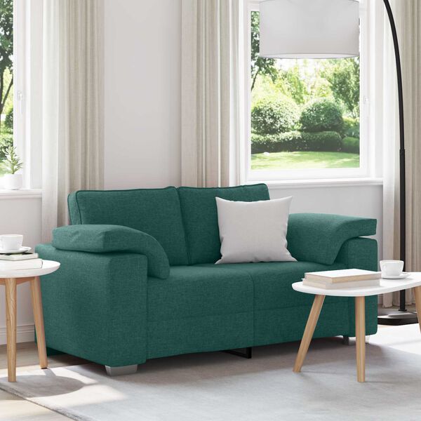 vidaXL Sofa Dunkelgr&uuml;n 160 x 80 x 82 cm Stoff