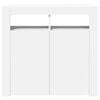 vidaXL Sideboard mit LED-Leuchten Wei&szlig; 80x35x75 cm
