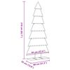 vidaXL Metall-Weihnachtsbaum zum Dekorieren Schwarz 210 cm