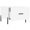 vidaXL Couchtische 2 Stk. Hochglanz-Wei&szlig; 50x50x40 cm Holzwerkstoff